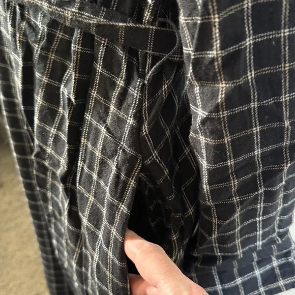 Time and Tru Black Plaid Flannel Shirt Dress Sz XL NWT - Picture 4 of 8